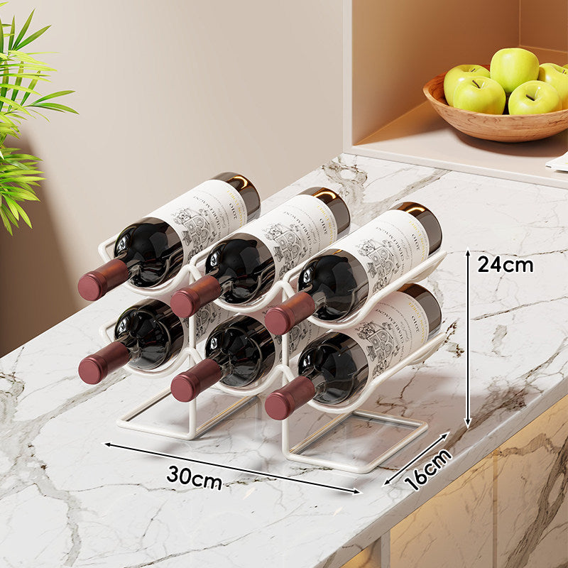 Compact Countertop Stacking Metal Wine Bottle Rack