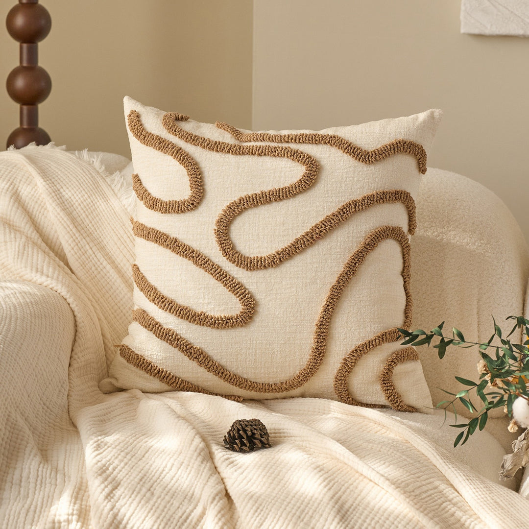 Textured Abstract Design Throw Pillow