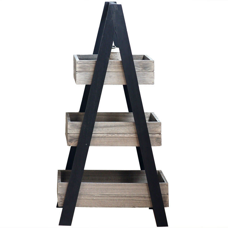 Three-door wooden shelf with modern design