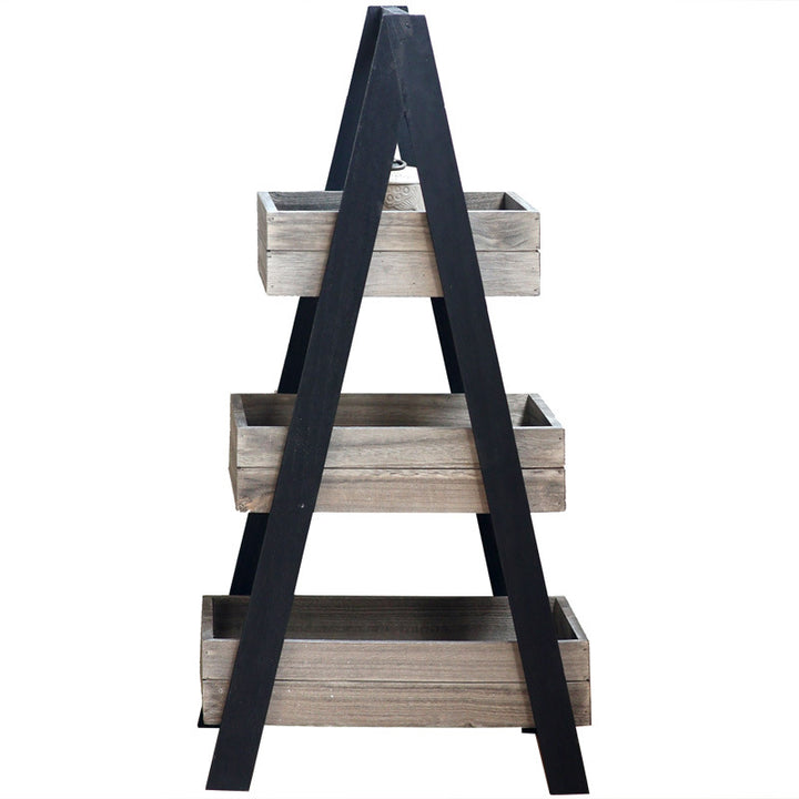 Three-door wooden shelf with modern design
