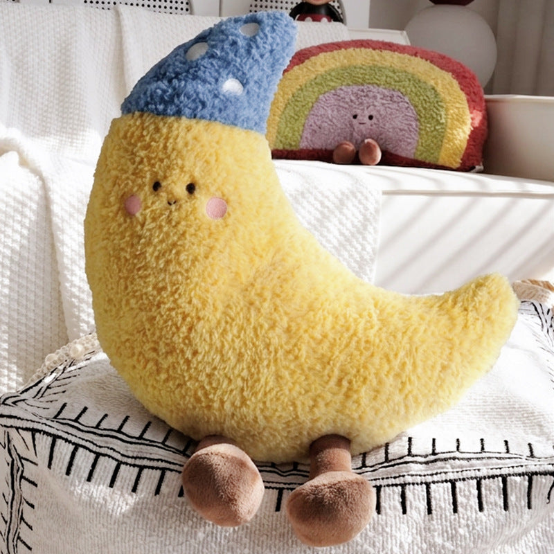 Decorative Plush Banana-Shaped Cushion