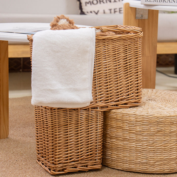 Rustic basket with practical carrying handle