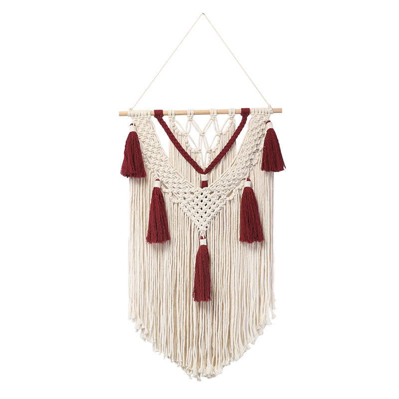 Macramé Wall Hanging with Fringe and Tassels