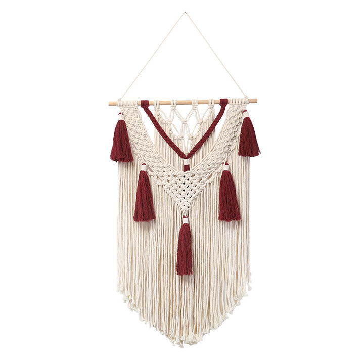 Macramé Wall Hanging with Fringe and Tassels