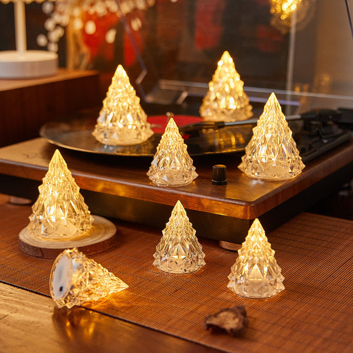 Decorative LED real wax candle in crystal look