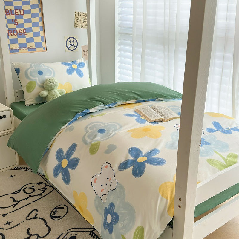 Whimsical Floral Print Duvet Cover Set