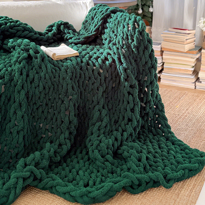 Chunky Knit Cozy Throw Blanket