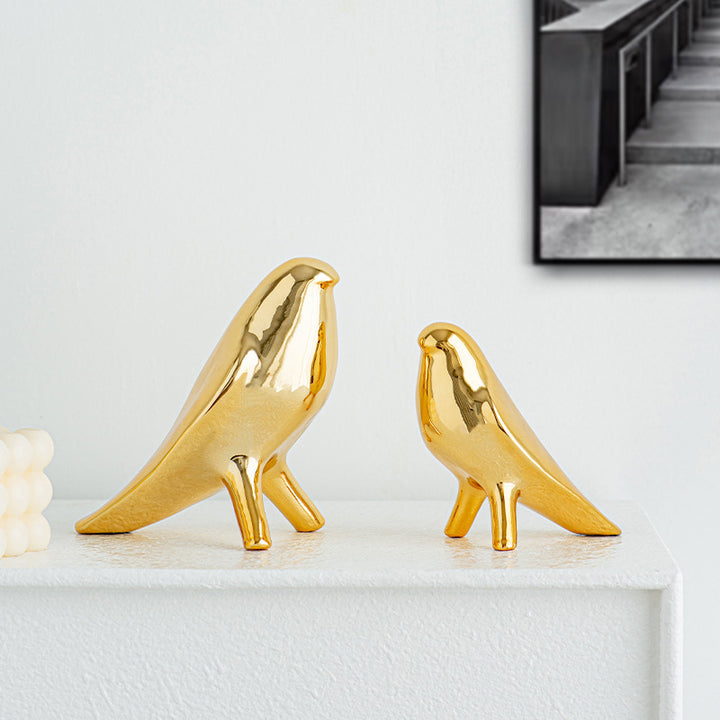 Elegant Artificial Ceramic Bird Sculpture