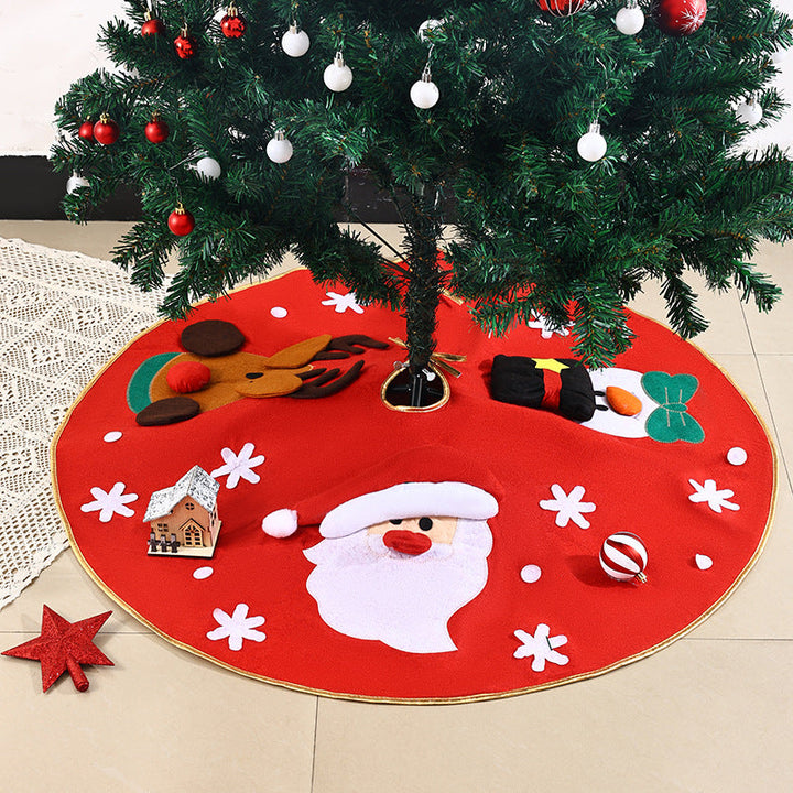Festive Christmas Tree Skirt with Colorful Motif