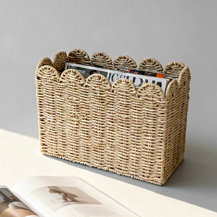 Decorative storage basket made of high-quality natural material