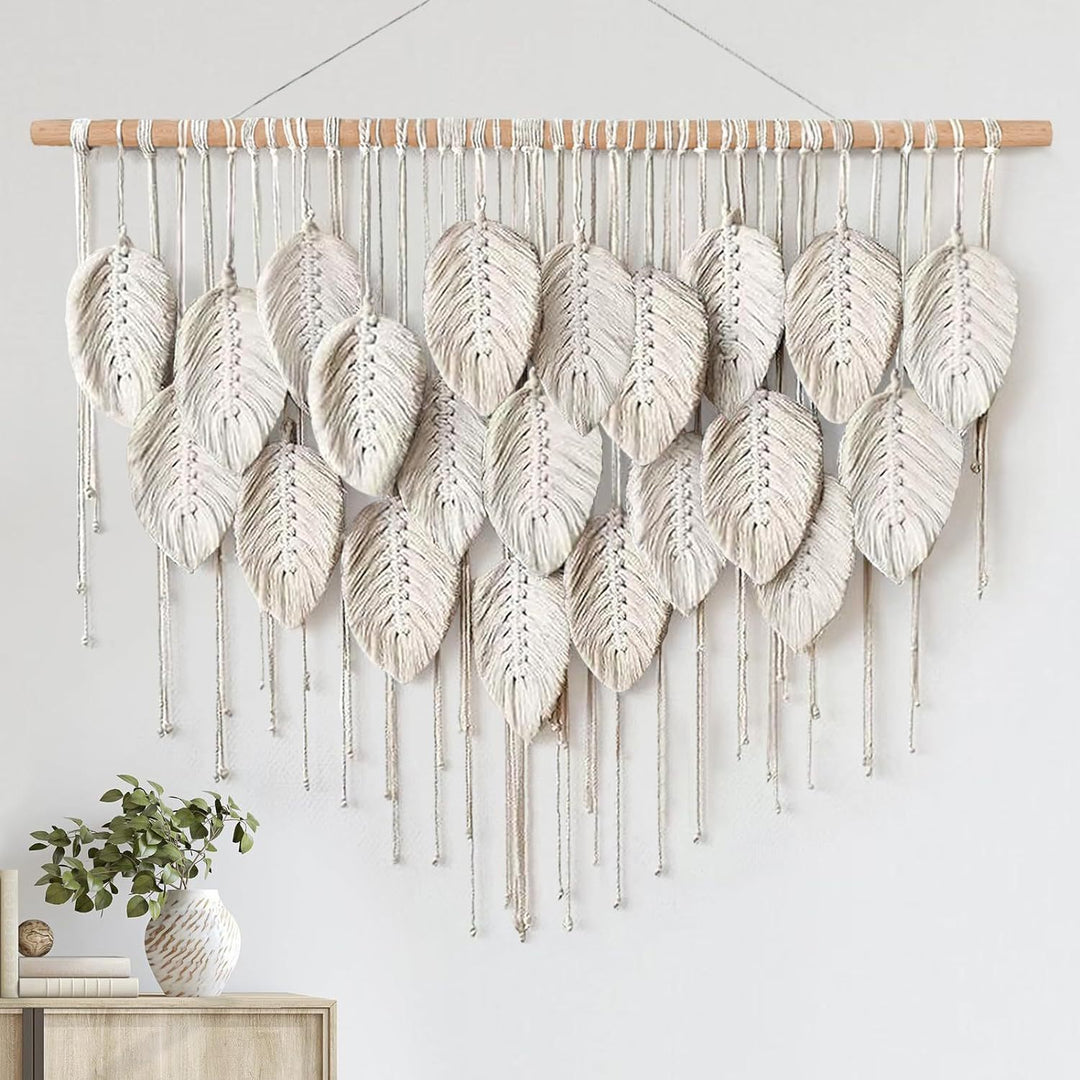 Macrame Leaf Wall Hanging Tapestry