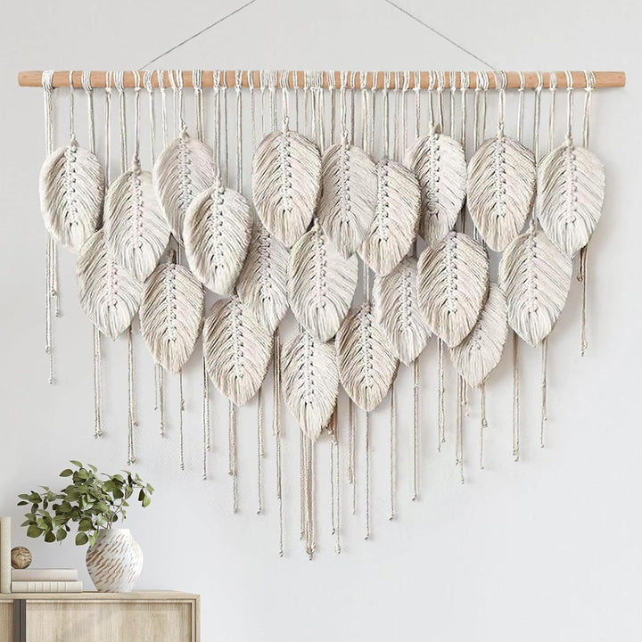 Macrame Leaf Wall Hanging Tapestry