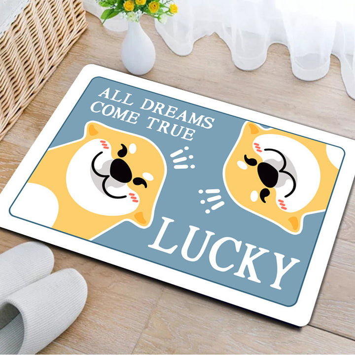 Cute Cartoon Dog Welcome Mat