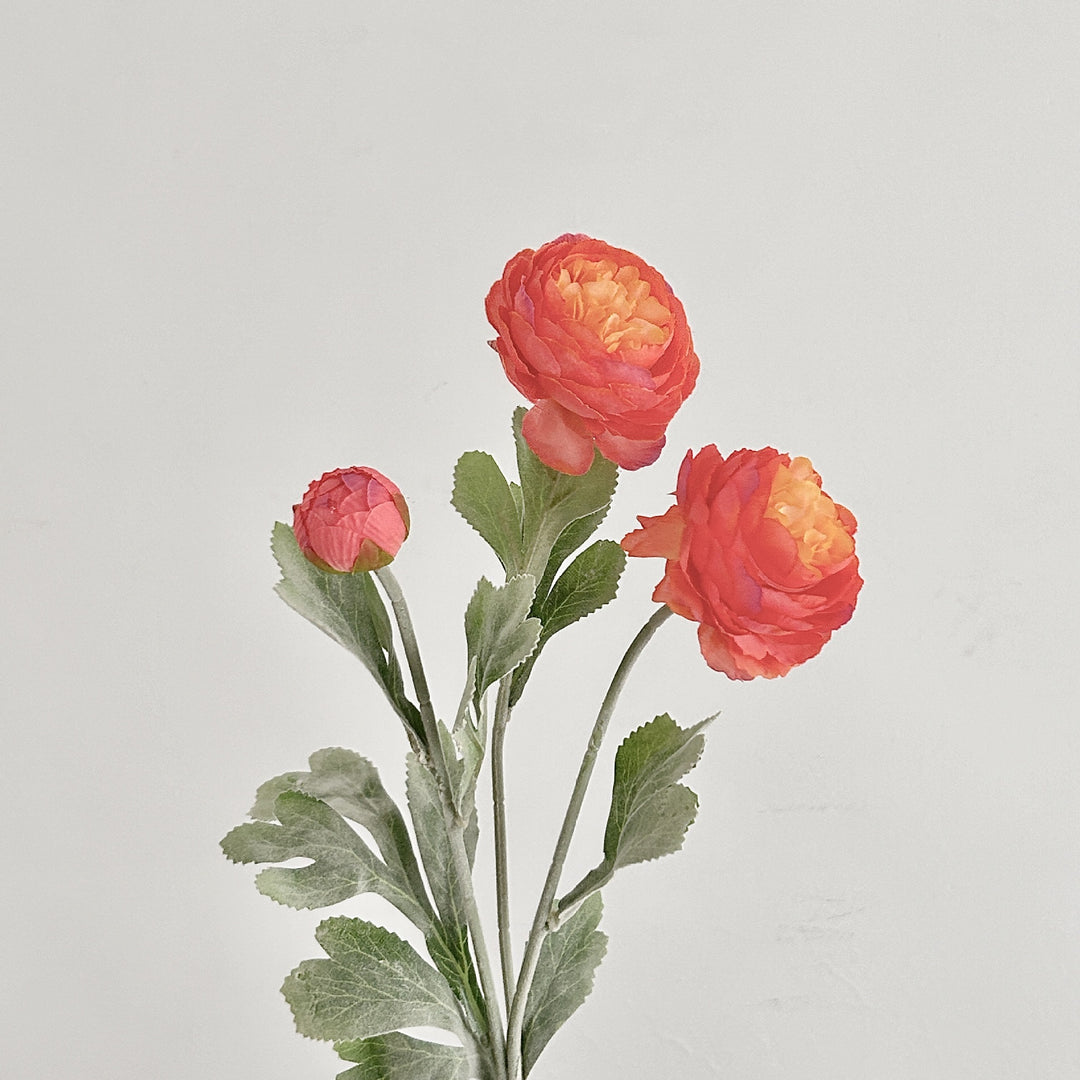 Realistic Faux Ranunculus Floral Arrangement