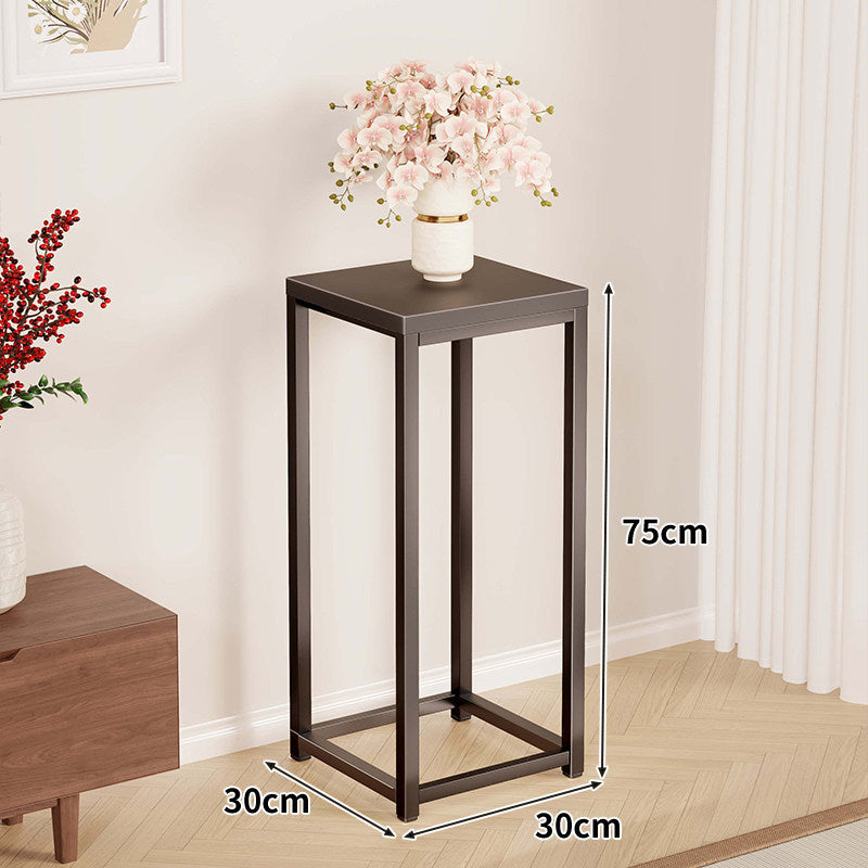 Tall Metal Plant Stand Pedestal with Square Top Minimalist Frame