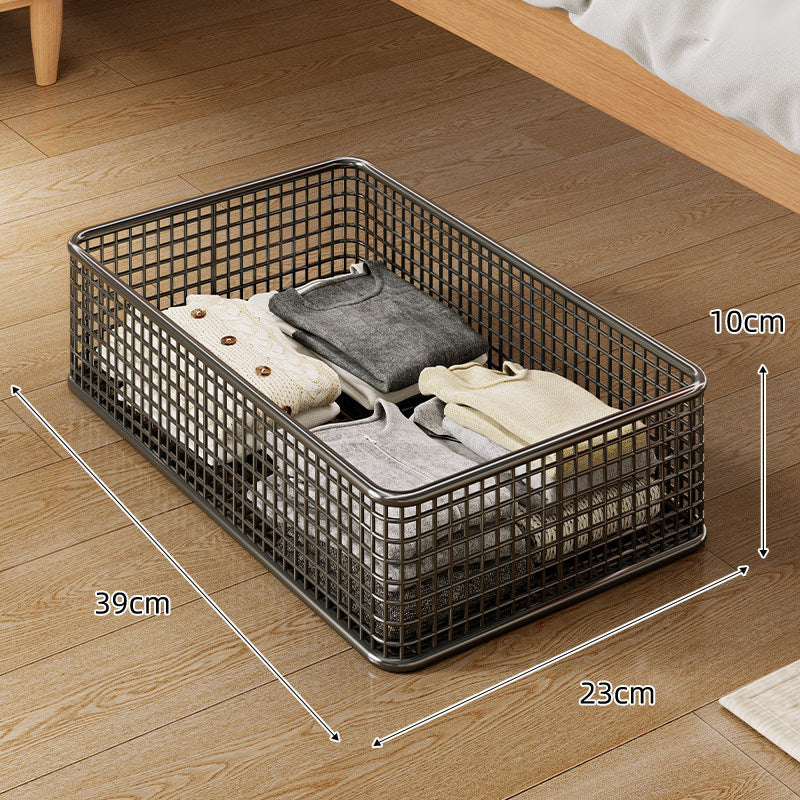 Large Metal Grid Under-Bed Storage Basket