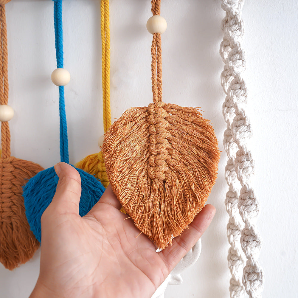 Macrame Leaf Wall Hanging Shelf