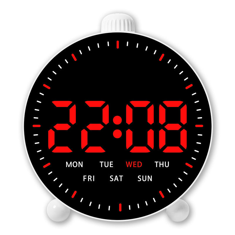 Digital desk clock with LED display and date