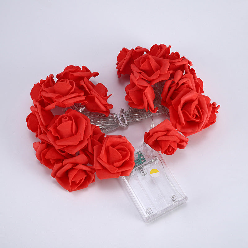 Rose-shaped LED string lights Romantic flower garland