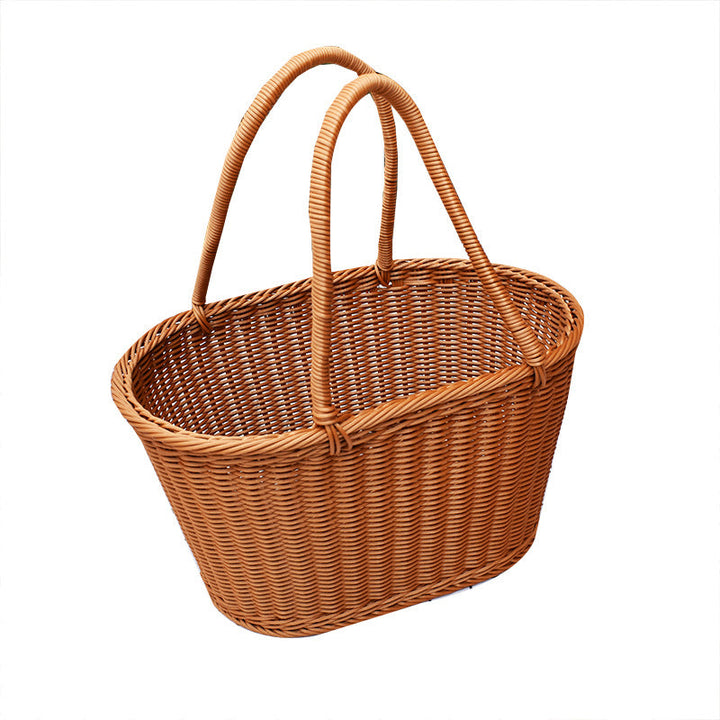 Stylish Handwoven Storage Basket with Twin Handles