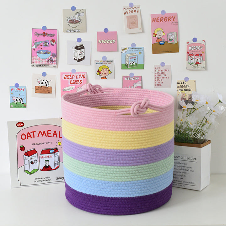 Modern storage basket with handles