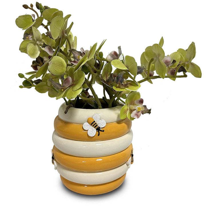 Decorative Hanging Bee-Inspired Flower Pot