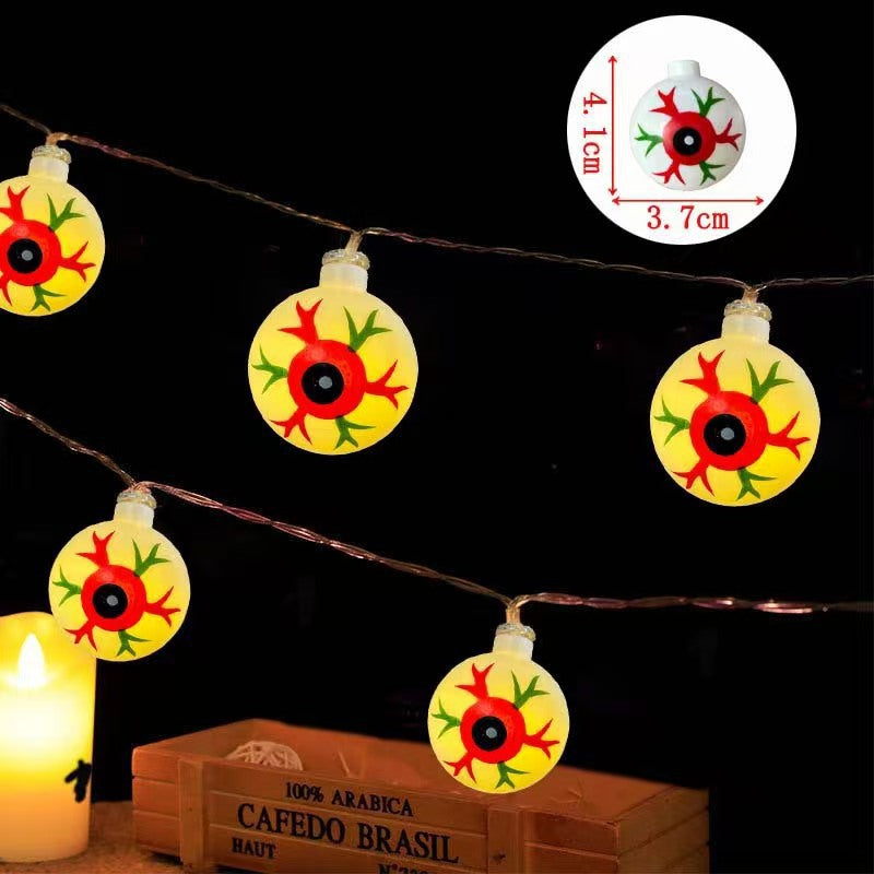 Decorative Halloween LED Pumpkin Ghost Bat String Lights
