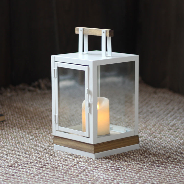 Decorative Lantern with Wooden Handle