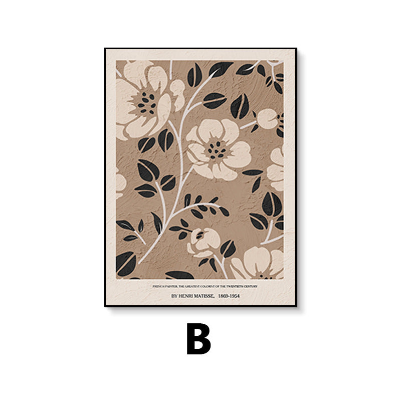 Elegant Floral Line Drawing Art Print