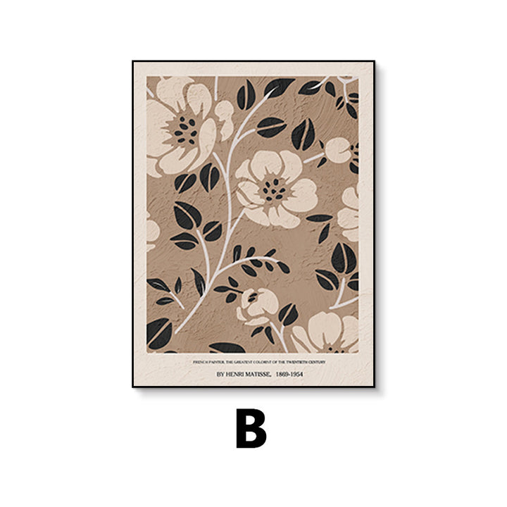 Elegant Floral Line Drawing Art Print