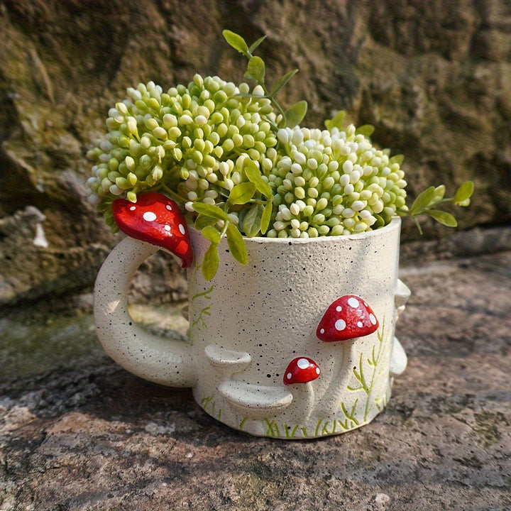 Whimsical Mushroom-Inspired Ceramic Mug
