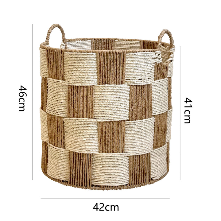 Basket with decorative honeycomb design