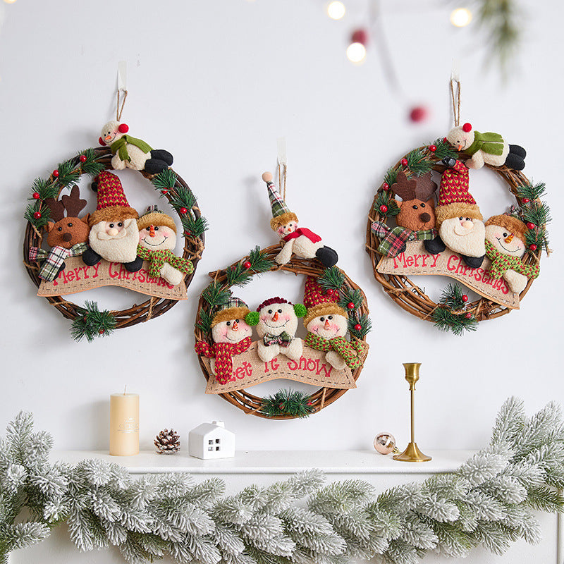 Christmas wreath with lights