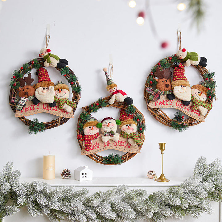 Christmas wreath with lights