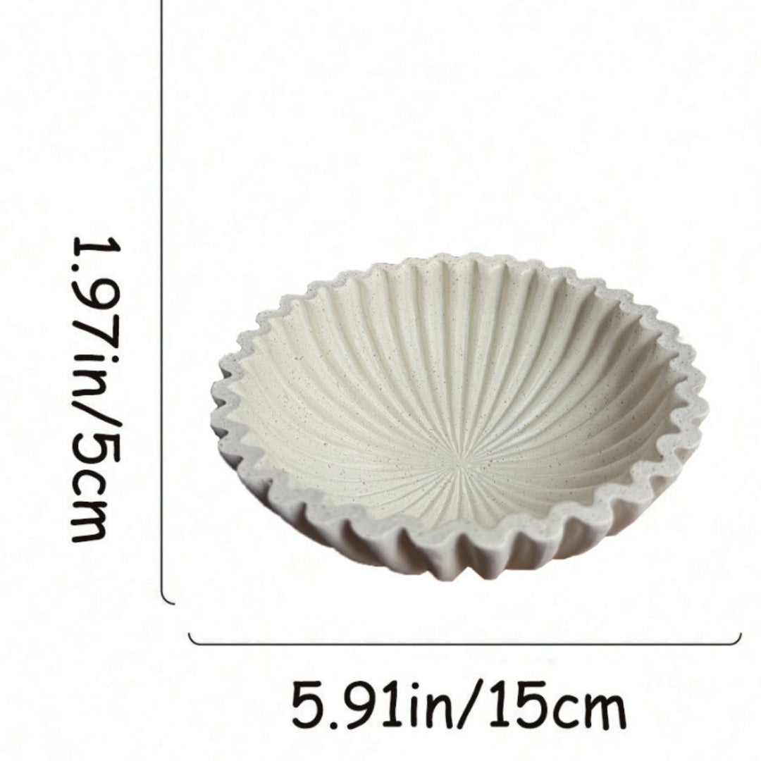 Decorative Fluted Ceramic Bowl