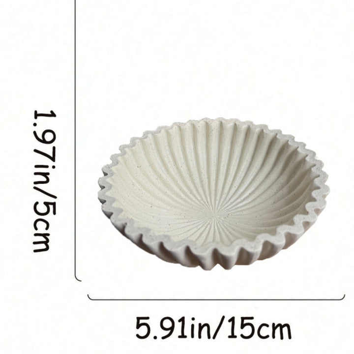 Decorative Fluted Ceramic Bowl