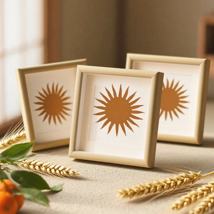 Modern Minimalist Sun Illustration Frame
