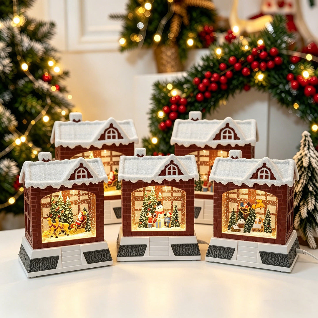 Decorative Christmas lantern with lights