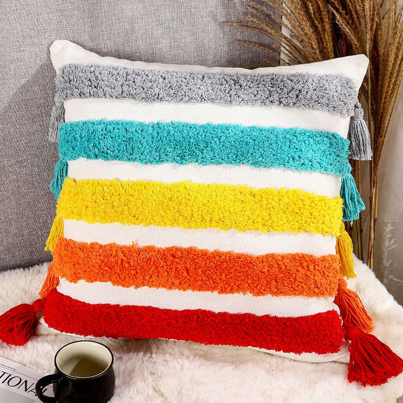 Textured Bohemian Decorative Throw Pillow