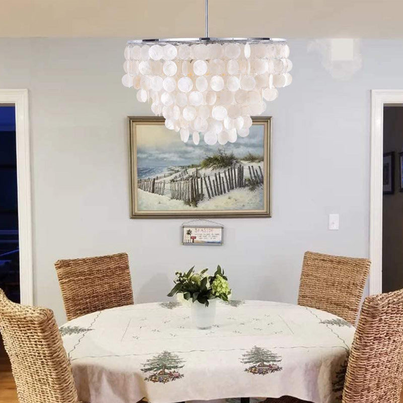 Stylish mother-of-pearl pendant light