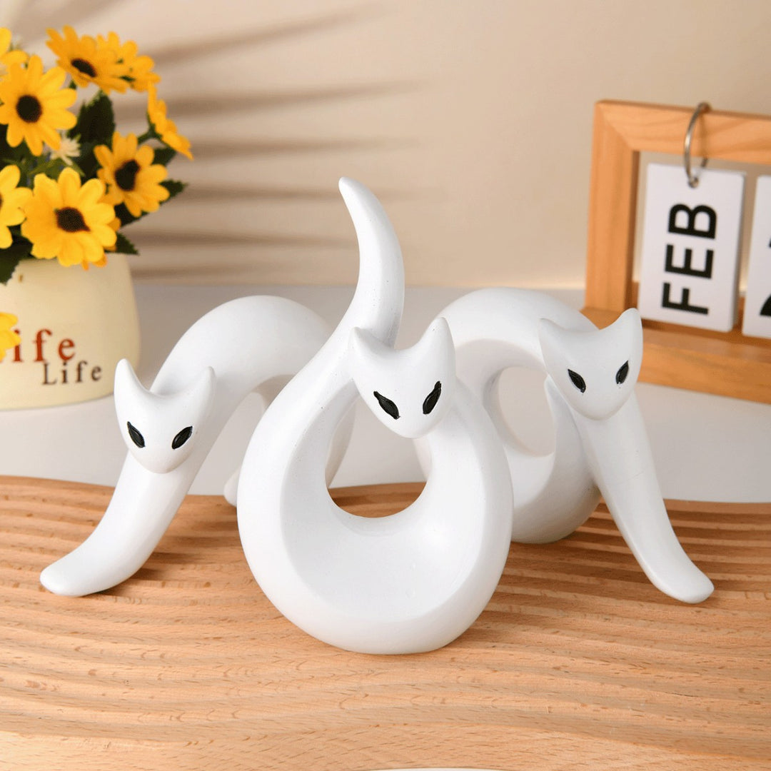 Modern Abstract Cat Figurine