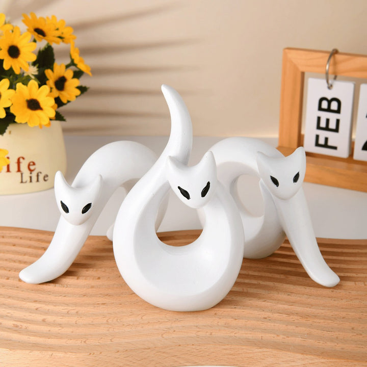 Modern Abstract Cat Figurine