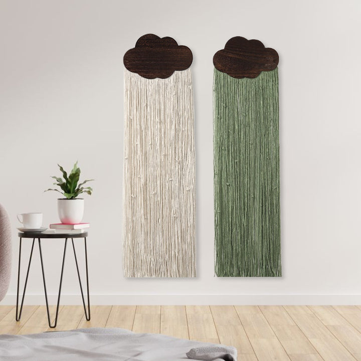 Macrame Wall Decor with Cloud Motif