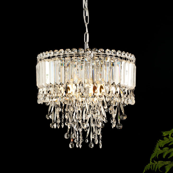 Crystal wall-mounted lighting fixture