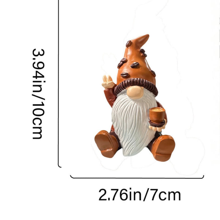 Whimsical Coffee Gnome Figurine