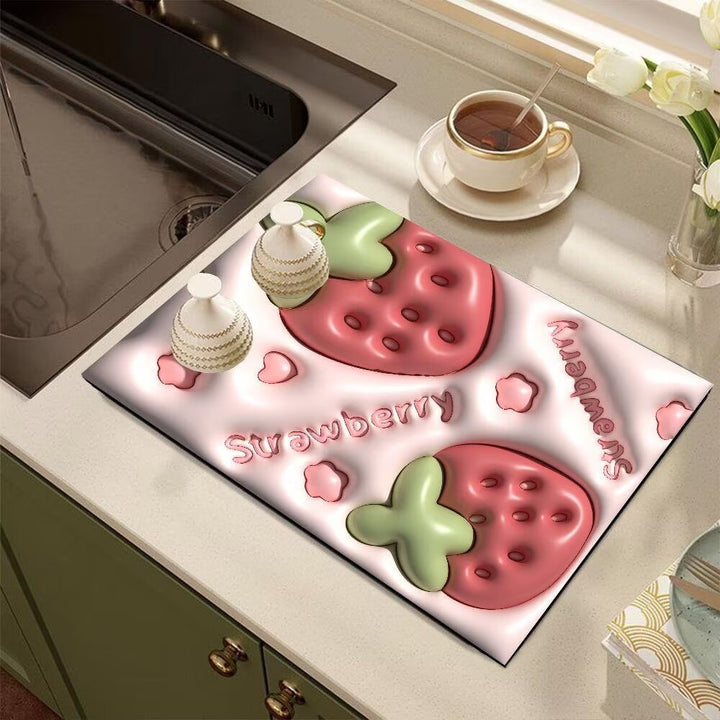 Cute Cartoon Dog-Themed Kitchen Mat