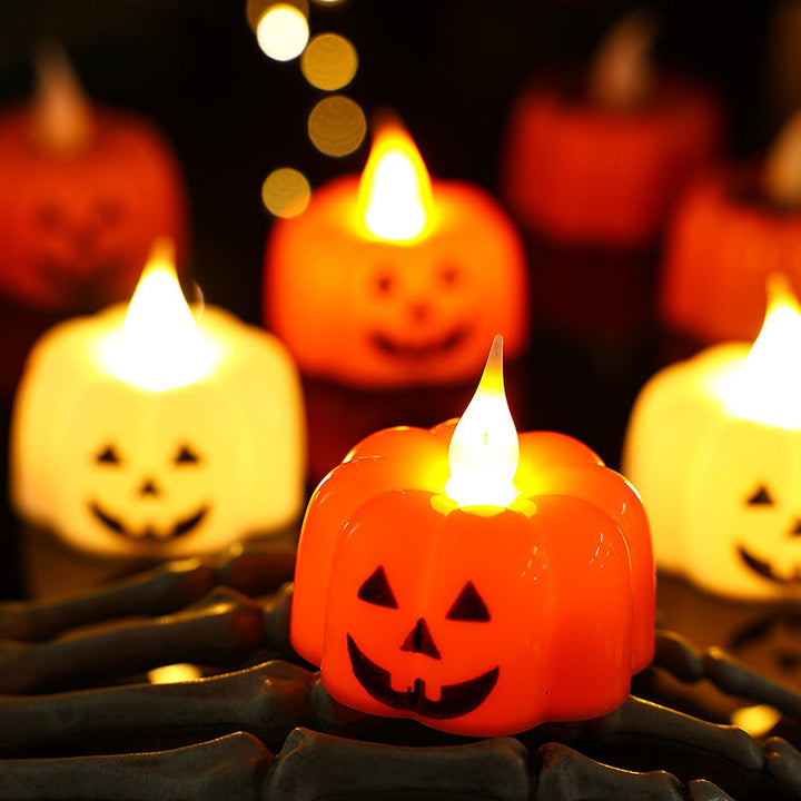 Creative tealight decoration in pumpkin design