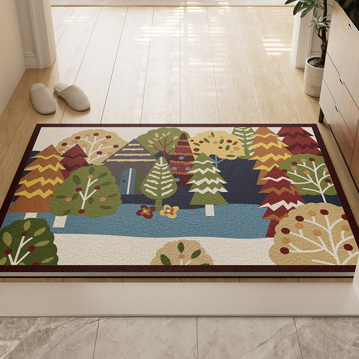 Forest-Themed Non-Slip Bath Mat