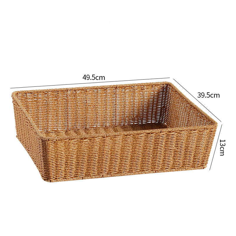 Elegant Handmade Rectangular Woven Storage Basket