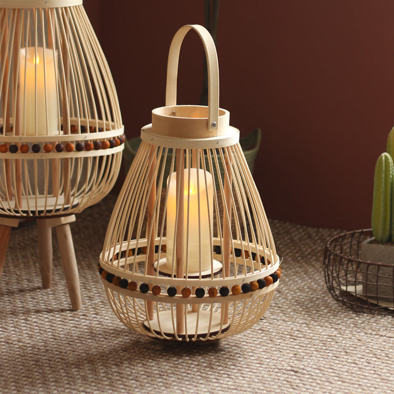 Handcrafted lantern made from natural materials